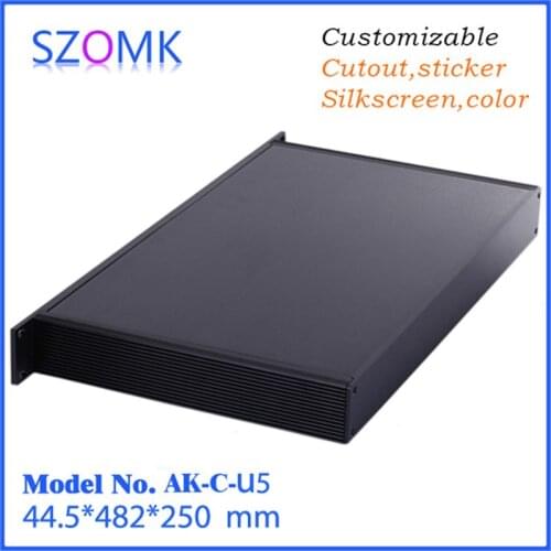 Szomk audio aluminum electrical enclosure distribution box (1 pcs) 44.5*482*250mm metal extruded outlet junction box