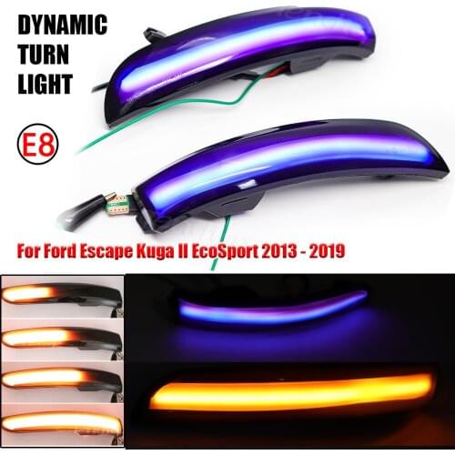 Water Blinker Flashing Light Dynamic Turn Signal Light For Ford Focus Mk2 Mk3 2008-2016 Mondeo Mk4 Blue And Yellow Car Light