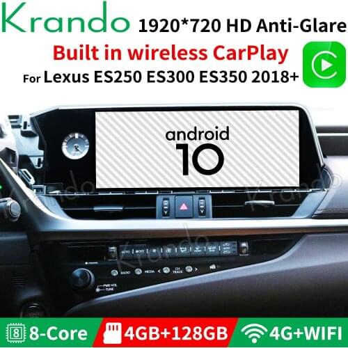 Krando Android 10.0 12.3'' 4G 128GB for Lexus ES250 ES300 ES350 2018+car radio car multimedia system navigation automotivo