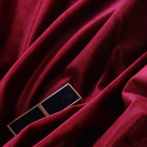 American European Style Velvet Curtain Shade Window Curtains Solid Dark Red Wine Red Brick Red Bedroom Living Room Curtain