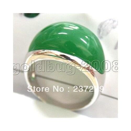 FREE SHIPPING>>>@@ Wholesale price S ^^^^Jewelry Unique Design Huge Green stone Finger Ring Size :#7 #8 #9 #10