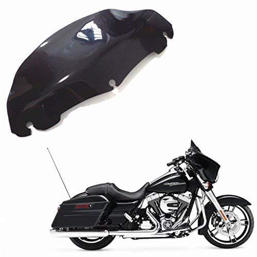 Blke 7" Wave Windscreen Windshield For 14-Up Harley Touring FLHT FLHX Motorcycle