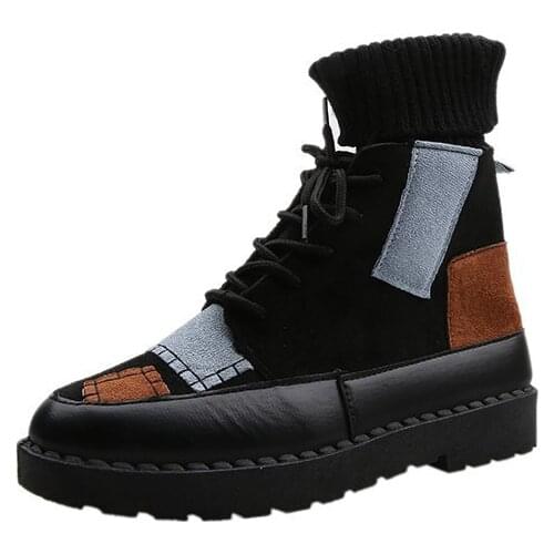 2020 Winter Hot Plush Women High Top Ankle Boots Woman Casual Sock Shoes Girls Platform Warm Boots Female Girls Lady Botas Mujer