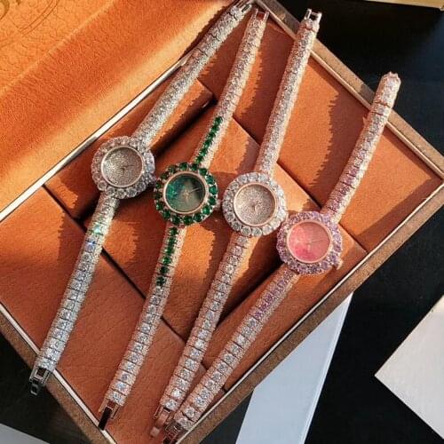 New Popular Brand Casual Office Quartz Watch Women Luxury Crystal Diamond Watchband Stone Watch Formal Fashion Watch Jewelry