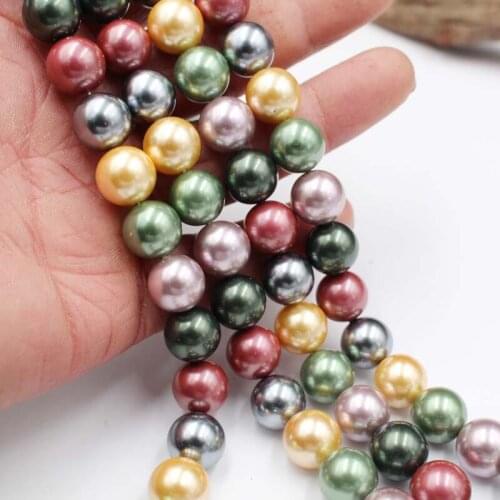 MIX Color Nice Quality South Sea Oyster Shell Pearls Strand Loose Pearls, 10pcs/lot