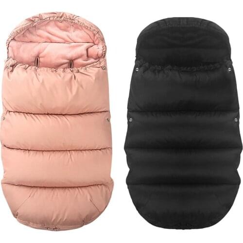 Baby Sleeping Bag Foot Cover Thickened Windproof Zipper Baby Stroller Sleeping Bag Winter Footmuff Sack Newborn Sleep Bag