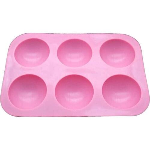 DIY Creative 6 Half Sphere Circle Silicone Chocolate Cupcake Mold Bakeware Round Shape Cake Baking Mould Tool