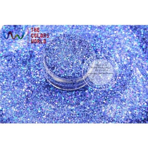 HA2042-303 Laser Holographic Royal Blue Color Hexagon Shape Glitter Sequins for nail art DIY and Holiday decoration