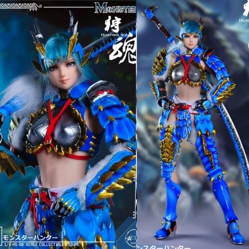 HatShot HS-08 Hunting S o u l Series Monster Hunter Thunder Wolf Dragon Set Head Clothes Accessory for S16A S18A S22A Body