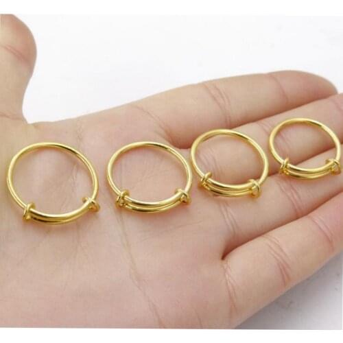 Wholesale 20Pcs/Lot Fashion 2021 Gold Steel Ring Stainless Steel Mirror Polish Ring For Lovers Gifts Making Newelry Acccessories