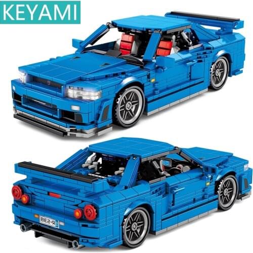 KEYAMI 833PCS Cars Building Blocks Speed Racing Bricks Model Kids Toy Assemble Toys For Children Car model building blocks