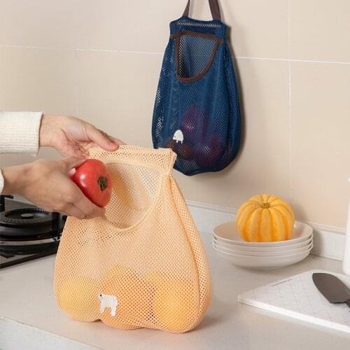 1Pcs Kitchen Ginger Garlic Onion Storage Bag Multifunctional Hollow Fruit And Vegetable Storage Bag Breathable Storage Bag