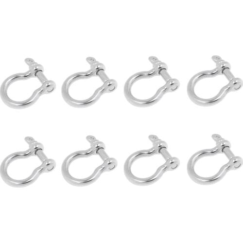 MagiDeal 8pcs Marine Chain Rigging Bow Shackle Captive Pin Boat Anchor Steel