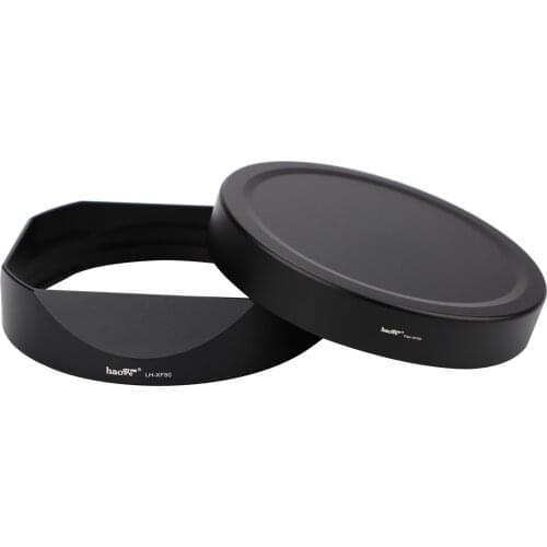 Haoge Metal Square Lens Hood Bayonet for Fujifilm XF50mm F1.0 R WR, Fuji 50mm/F1 Hood Shade With Metal Front Cap