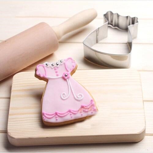 1pcs Baby Dress Moldes Metal Cookie Cutters reposteria patisserie Biscuit Pastry Fondant Cake Decor Tools accesorios de cocina
