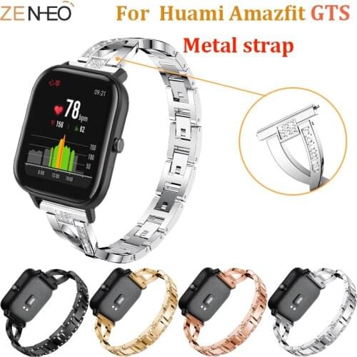 20mm For Huami Amazfit GTS metal bracelet Watchband replacement For Samsung Galaxy watch Active/Gear S2/gear sport wrist straps
