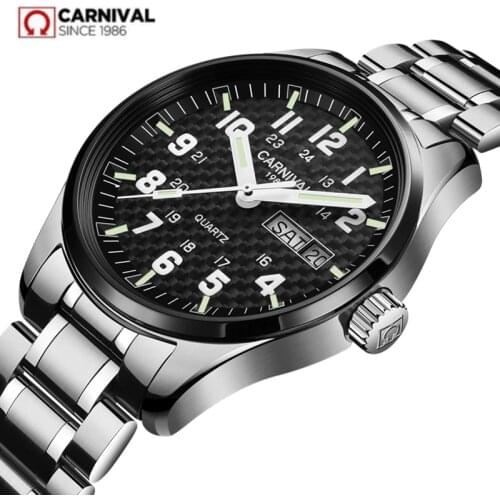 Top brand luxury T25 tritium luminous watch men full steel waterproof clock quartz men watches relogio montre double calendar