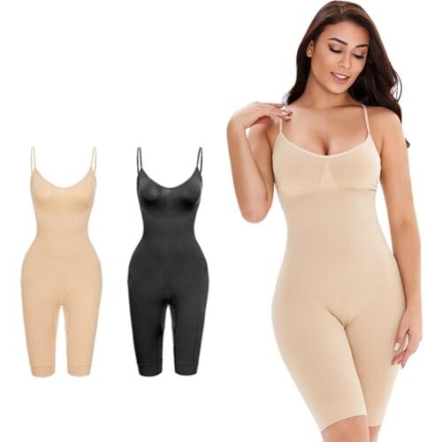 New Women Sculpting Bodysuit Adjustable Skinny Strap Wholebody Shapewear Waist Control Butt Lifter Female Underwear Slimming