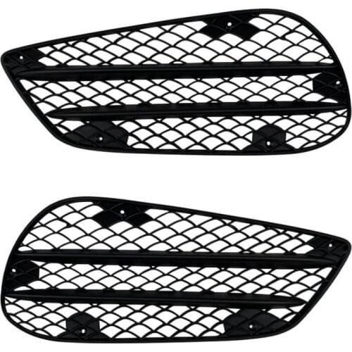 Black Front Bumper Hood Outlet Mesh Grille For Mercedes-Benz E-Class W212 Later AMG Line 2013-2015 Intake Grill Air Vent Trim
