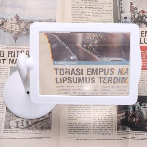 LED Magnifier Magnifying Glass Reading Loupe Rotating Stand Illuminated Magnification Crafting Repairing 15X13.5X22 CM
