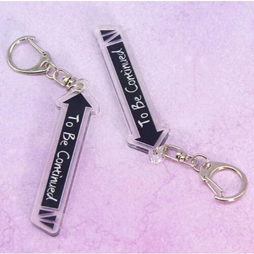 JoJos Bizarre Adventure Women Keyring Couples Party Keyring Arrow Pendant Acrylic Jewelry