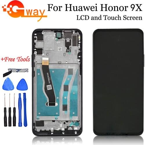 6.59" For Huawei Honor 9X LCD Display Touch Screen Digitizer Assembly With Frame Spare parts For P Smart Z STK-L/Y9 Prime 2019