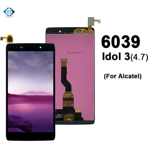 For Alcatel One Touch Idol 3 LTE 6039 6039A 6039K LCD Display Touch Screen DigitizerAssembly For Alcatel 6039Y 6039J 4.7" LCD