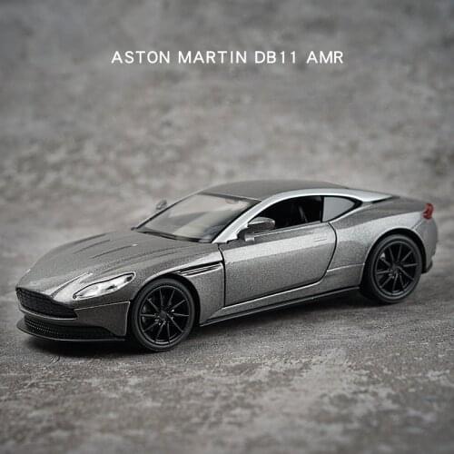 1:32 Aston Martin DB11 Metal Toy Cars Diecast Scale Model Kids Present With Pull Back Function Music Light Openable Door
