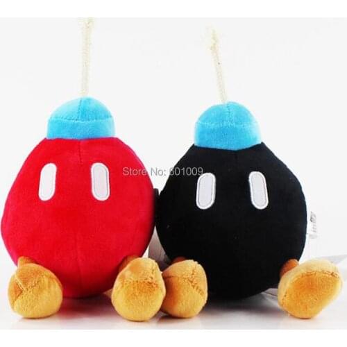10/Lot 2 Colors Red Black BOM 15CM Plush Doll Soft Dolls