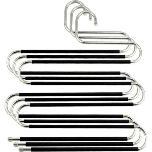 5 Tier Novelty Adjustable Trouser Pants Tie Shawl Rack Belt Scarf Neckties Hanger Holder Multifunctional Closet Organizer WF