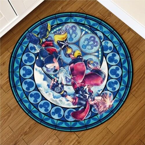 Anime Kingdom Hearts Horse Door Mat Floor Round Rug Home Carpet Hotel Living Bedroom Anti Slip