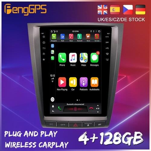 128G Android 9 Tesla Style Screen For Lexus GS 2004 - 2011 Car Radio Multimedia Video Player Navigation GPS Auto 2 din 2din dvd