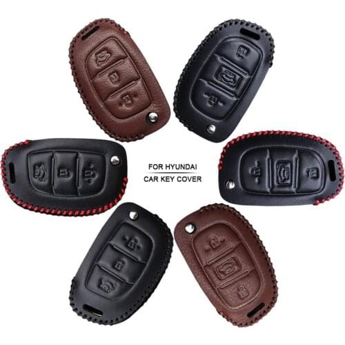 Car Accessories Key Cover Case For Hyundai Solaris I30 IX35 Tucson Accent Mistra Hand-woven Smoky Grey Metal Keyring Keychain