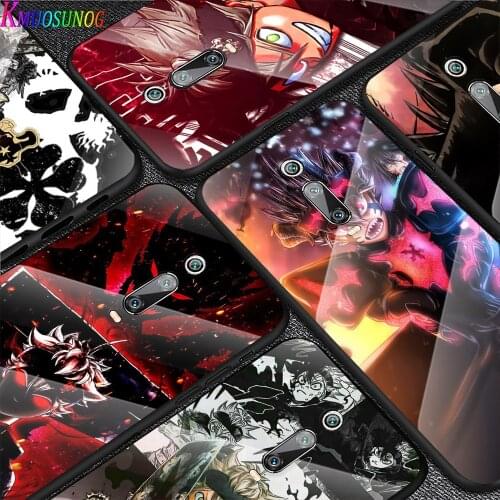 Anime Black Clover For Xiaomi Redmi K40 K30 K20 9T 9C 9A 9 8A 7 Pro Plus Tempered Glass Luxury Cover Phone Case