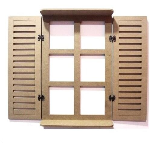 Wood Mdf Decorative Window Model Blinds wall graphics gráficos de parede настенная графика