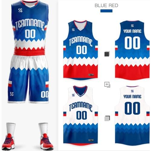 Reversible Men Youth Basketball Double-sided Suit Shirt Print Sportwear Team Game Set Custom Basketball Jersey Clothes Uniform