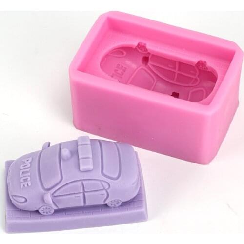 Handmade Soap Mold 3D Cartoon Car Shaped Resin Mould DIY Soap Making Tool