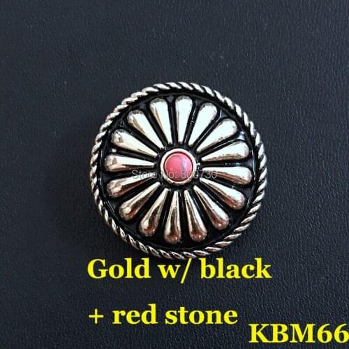 KBM66) 10pc 1-1/16''(26.6mm) Jumbo Concho Western Equestrian Tack Concho Screwback Leathercraft Gold