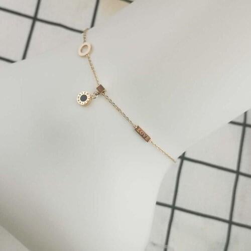Luxe classic luxury women fashion stainless steel anklet bracelet