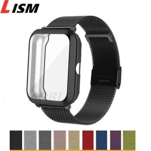 Wrist Strap For Amazfit Bip Case Strap Metal Bracelet For Huami Amazfit Bip Lite S U GTS 2 mini Strap Band Screen Protector Case