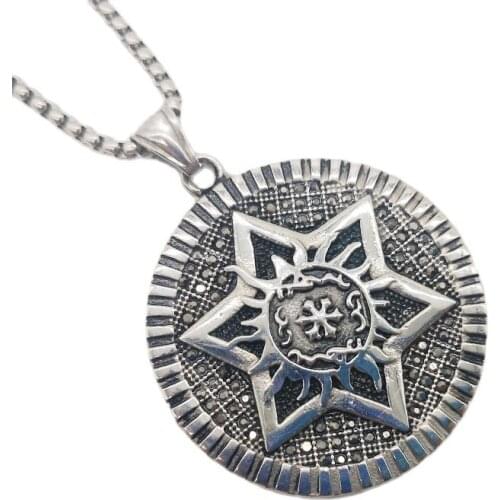 New Jewish Jewelry Magen Star of David Pendant Necklace 2 tone antique Stainless Steel Israel Antique Silve Necklace for Men
