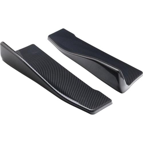 Pair of Universal Side Skirts, 35CM Rear Side Exteriors Bottom Line Extensions Splitter Lip Car Diffusers, Carbon Fiber