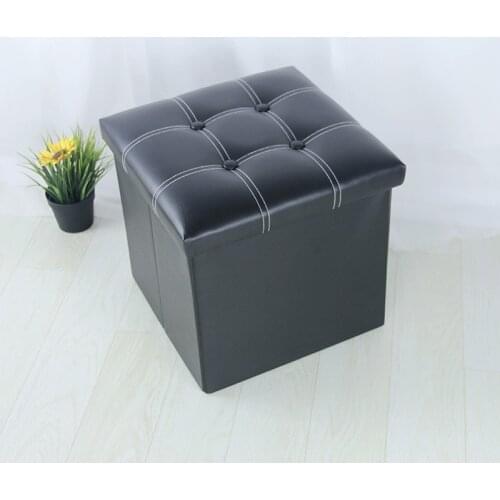 Furniture Life Rectangle Leather Storage Stool Folding Multifunctional Clothing Sofa