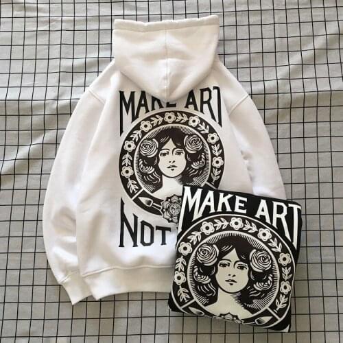 Not War Printes Long Sleeved Pullovers Hoodies Women Sweatshirt Plus Size Oversized Hoodie Harajuku Clothes Women Peace hood