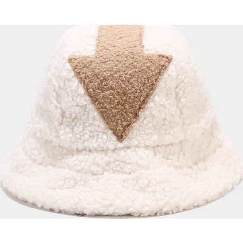White Lamb Wool Gorros Fishing Caps Faux Fur Bucket Hats Women Winter Warm Fishing Caps