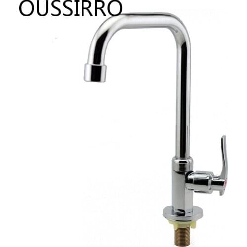 Bathroom Basin Faucets Deck Mounted Kitchen Faucet Single Handle Sink Mixed Faucet Tap Brass+Ceramic Cartridge Bathroom Faucets
