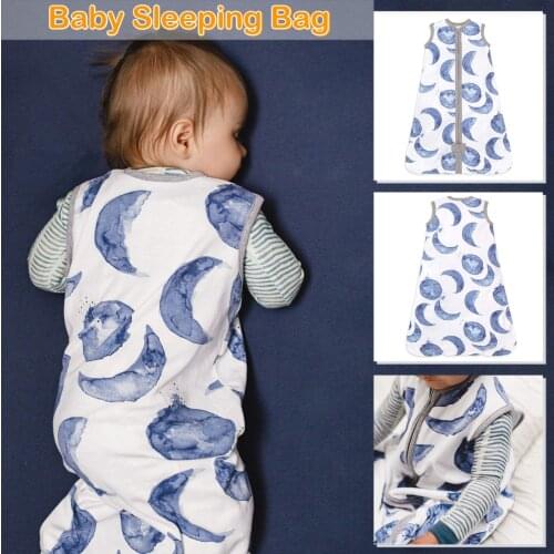Baby Sleeping Bag Moon Zipper Newborn Wearable Blanket Cotton Swaddle Wrap Sleeping Bag Infant Boys Girls Clothes Wrap Swaddle