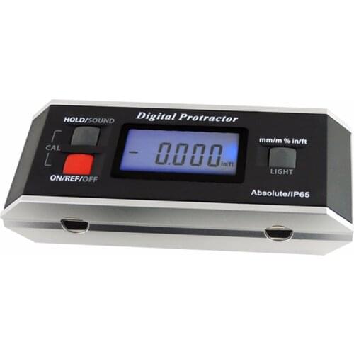 Angle Finder Digital Protractor w/ Backlight Alarm Magnetic V-Groove Gauge Level Inclinometer