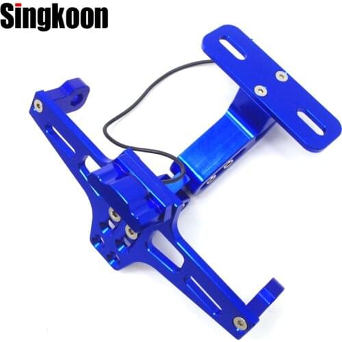 Universal Motorcycle License Plate Bracket Holder kentekenplaathouder FOR benelli tnt 125 300 pulsar 200 ns yamaha mt 03 mt07 09