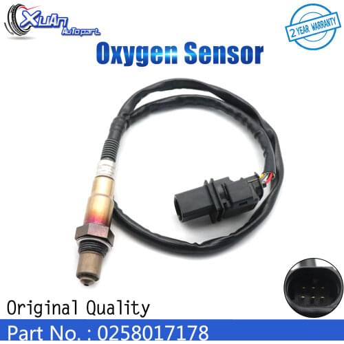 XUAN Oxygen O2 Lambda Sensor AIR FUEL RATIO SENSOR 0258017178 For Audi A1 A3 A5 Q8 Volkswagen AMAROK BEETLE Golf Passat Touran